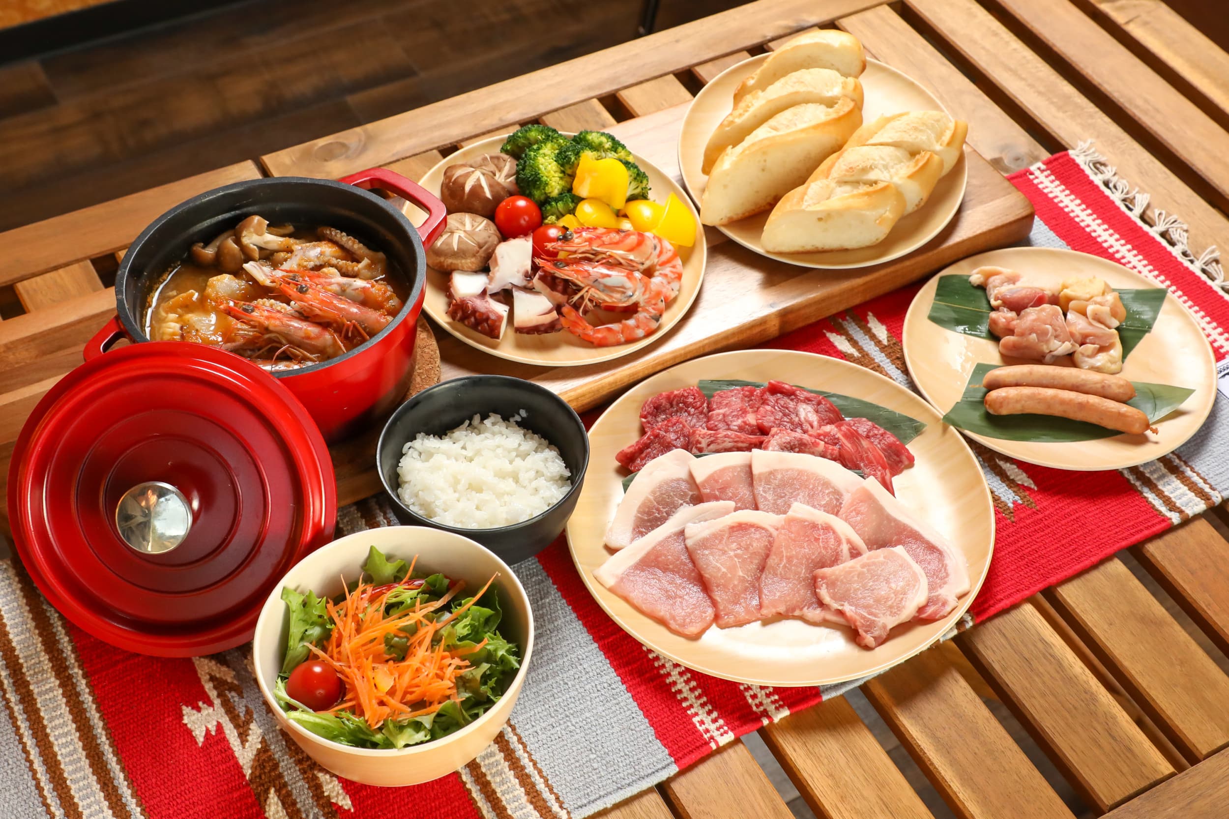 新鮮な海の幸を堪能する海鮮BBQプラン