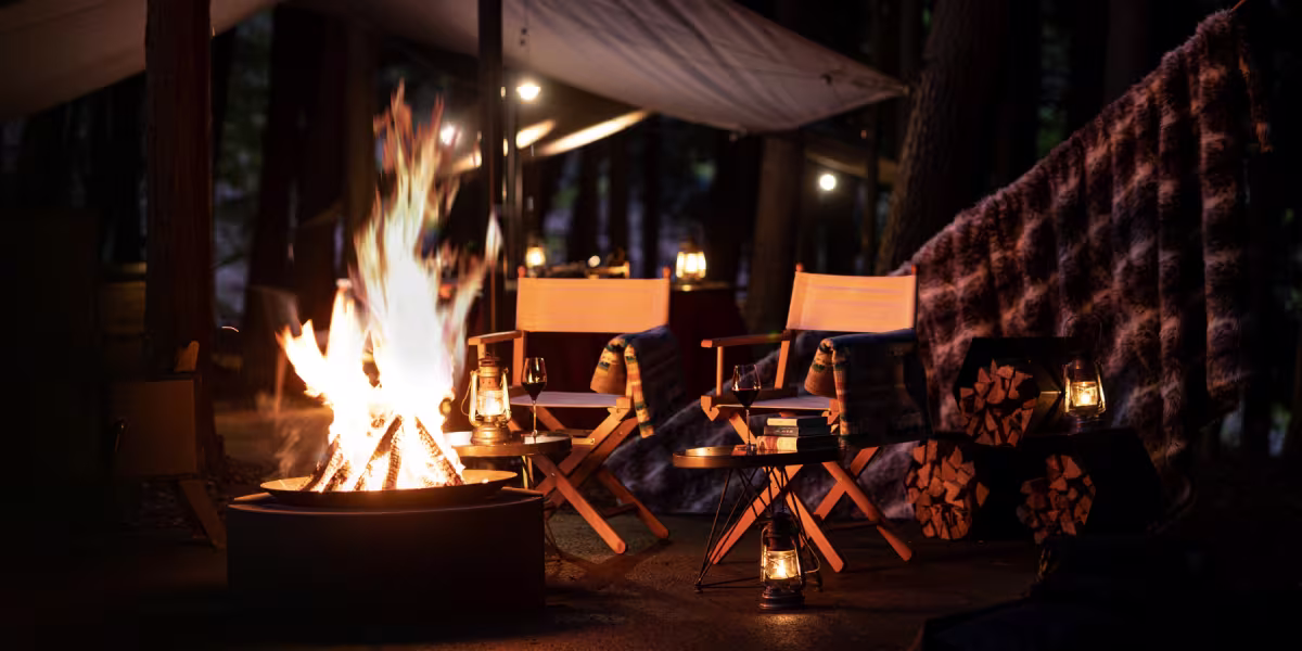 炎と自然の本格アウトドア体験